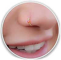 Vista 17 de Anillo de nariz de ópalo delicado