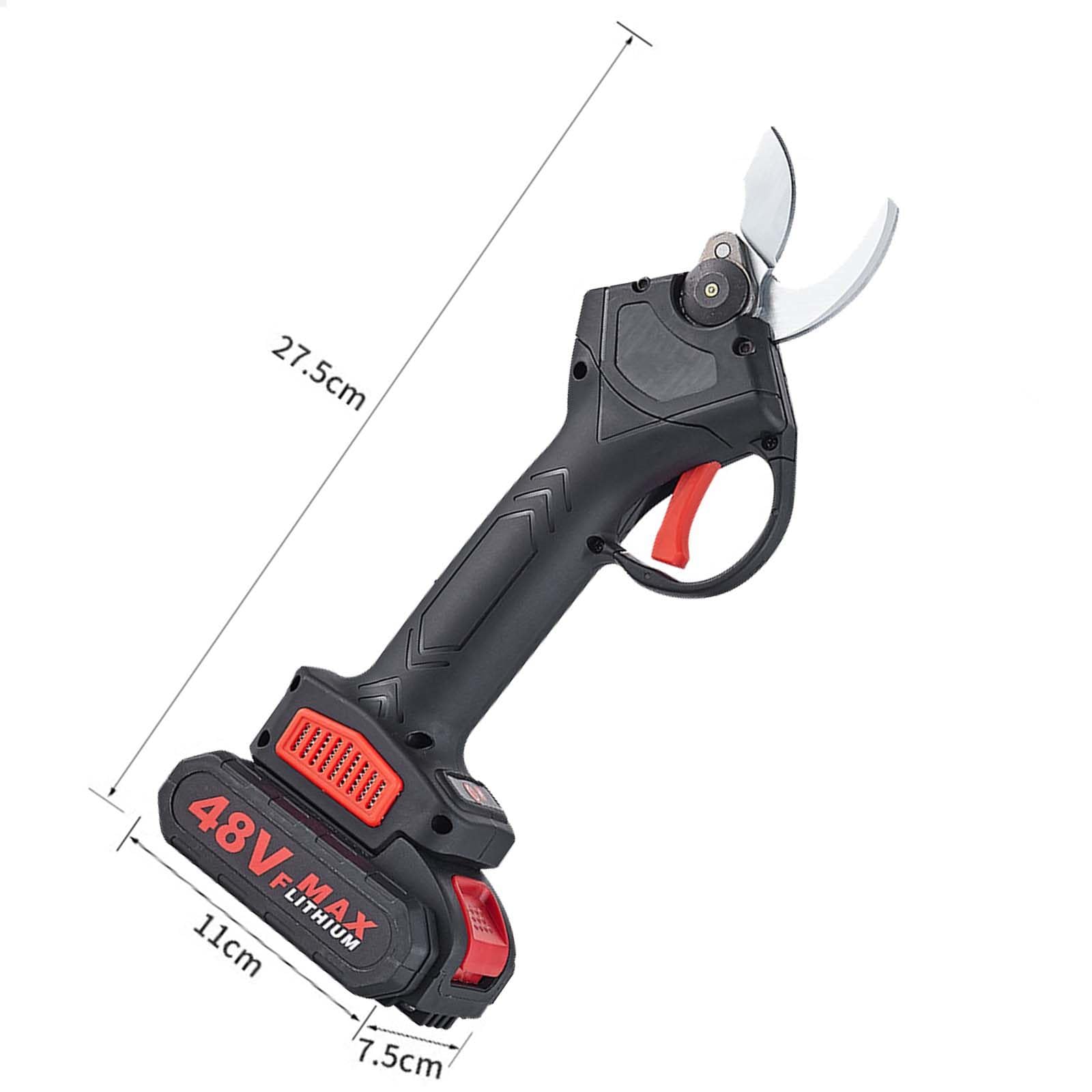 Tijeras de Podar Eléctricas,Tijeras eléctricas de árboles frutales 30mm Tijeras de jardín eléctricas inalámbricas,para jardinería viñedos árboles frutales,2 baterías