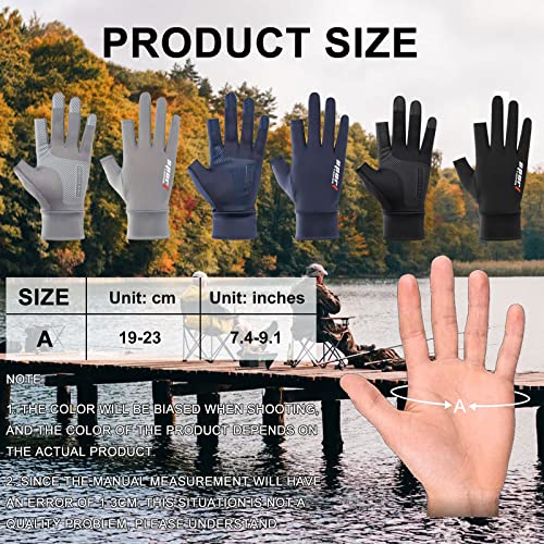 Brlibese Fishing Gloves Men Women Uv Protection Driving Gloves Upf50+ Sun Hiking Anti-Slip Touch Screen Gloves For Kayaking, Bike, Paddling, Driving, Canoeing, Rowing (Grey) #TOP5