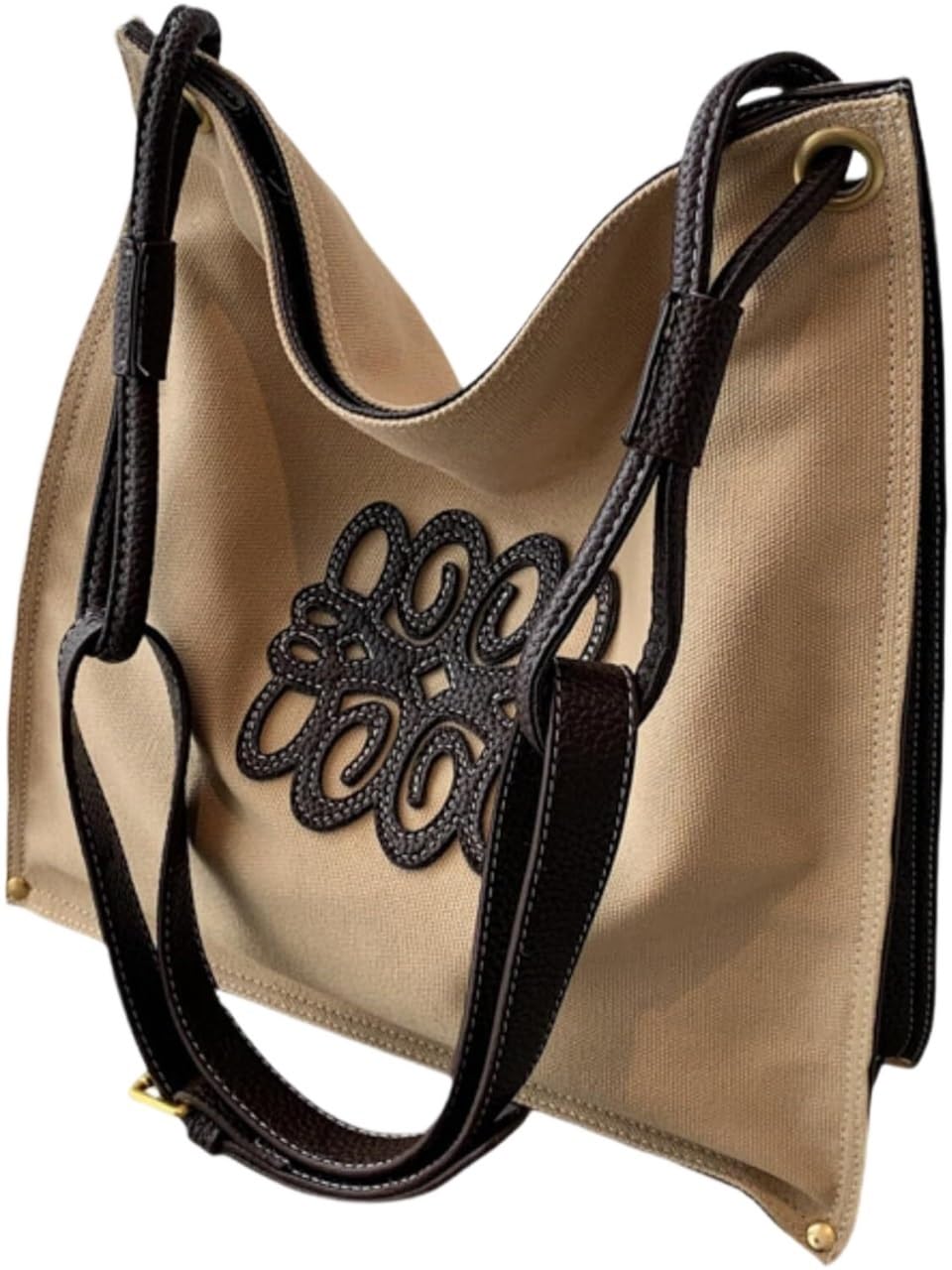 Płócienna torba, duża torba na ramię, torba robocza, torba na ramię, designerskie torby dla kobiet(Khaki)