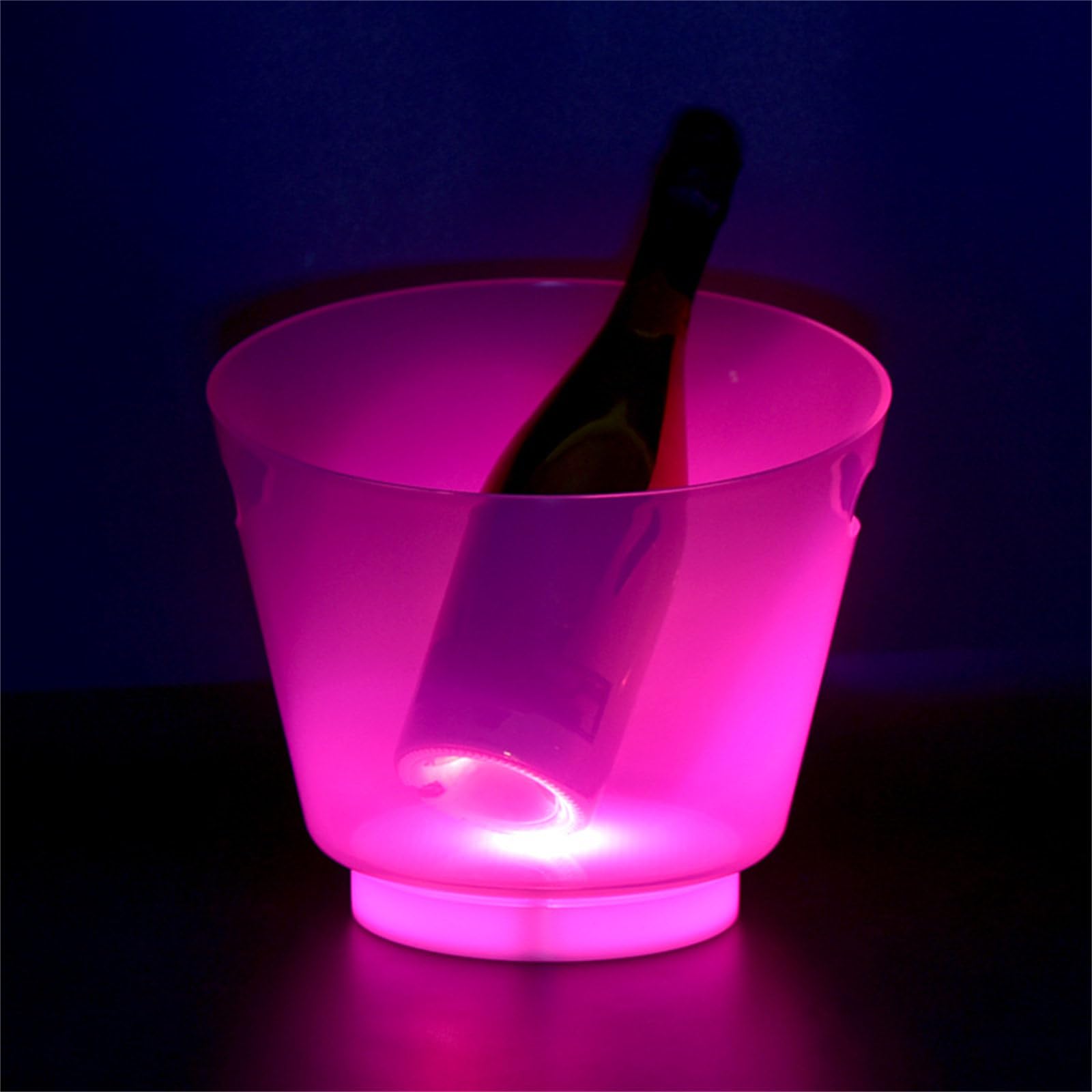 Enfriador de champán irrompible con luz Multicolor Construcción portátil Ideal para Bodas en la Playa Reuniones Enfriadores de champán Impermeables