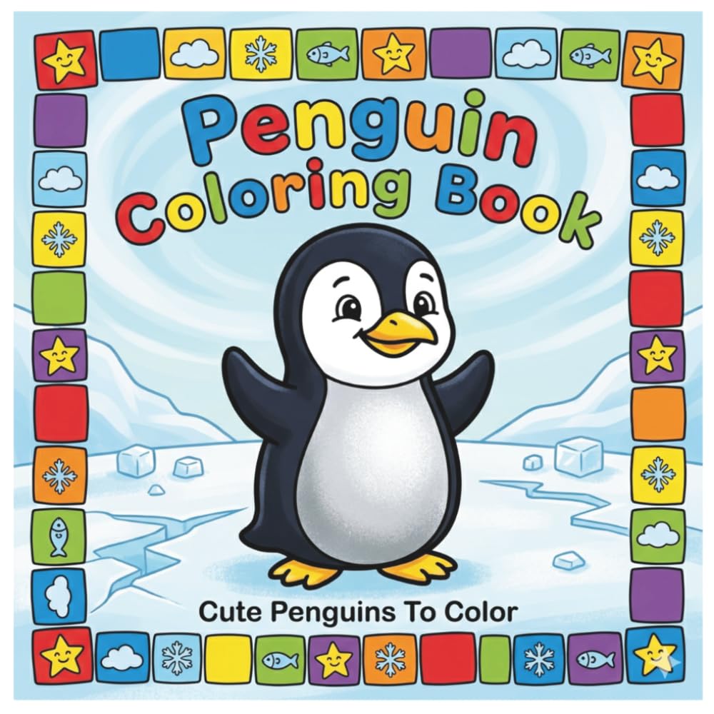 Penguin Coloring Book: Coloring Book For Kids | Cute Animal Coloring Book | Cute Penguin Coloring Book | Penguins For Kids | Kid Coloring Book | Coloring Pages For Children Ages 3-6