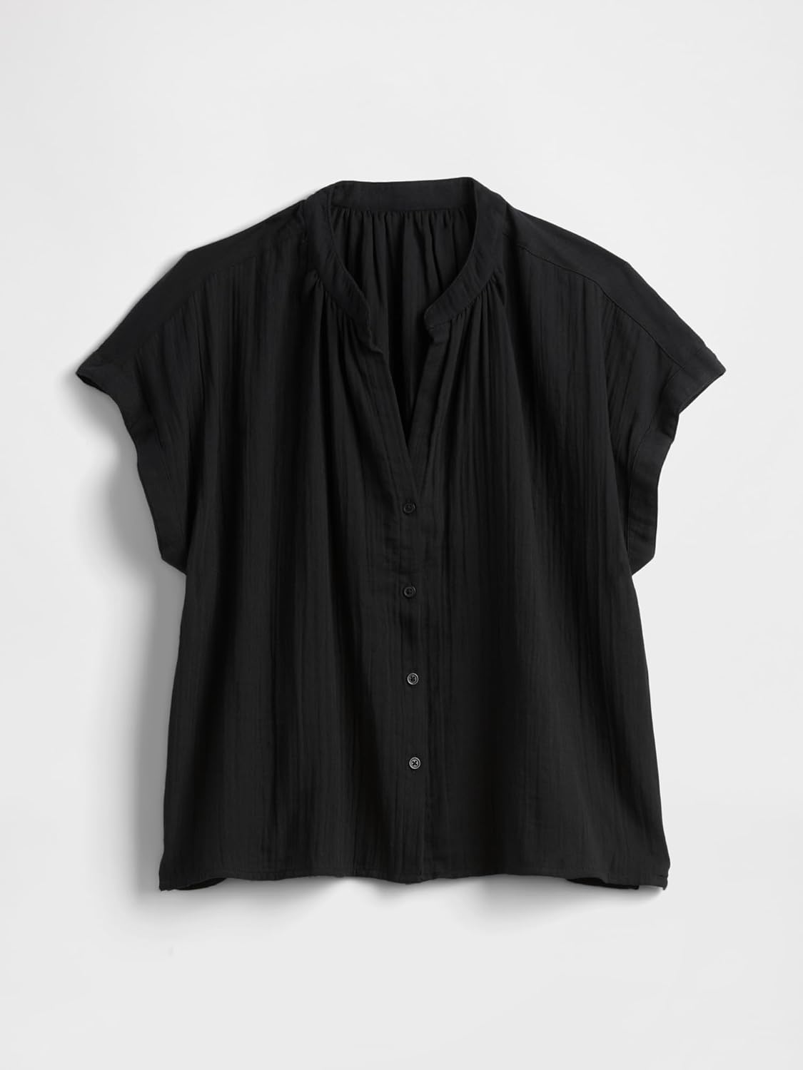 Gap Womens Short Sleeve Textured Woven Top - Image 5