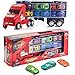 Camion Prextex 15" per il Trasporto di Auto Giocattolo Include 6 Auto in Metallo per Ragazzi Ottimo per i Ragazzi