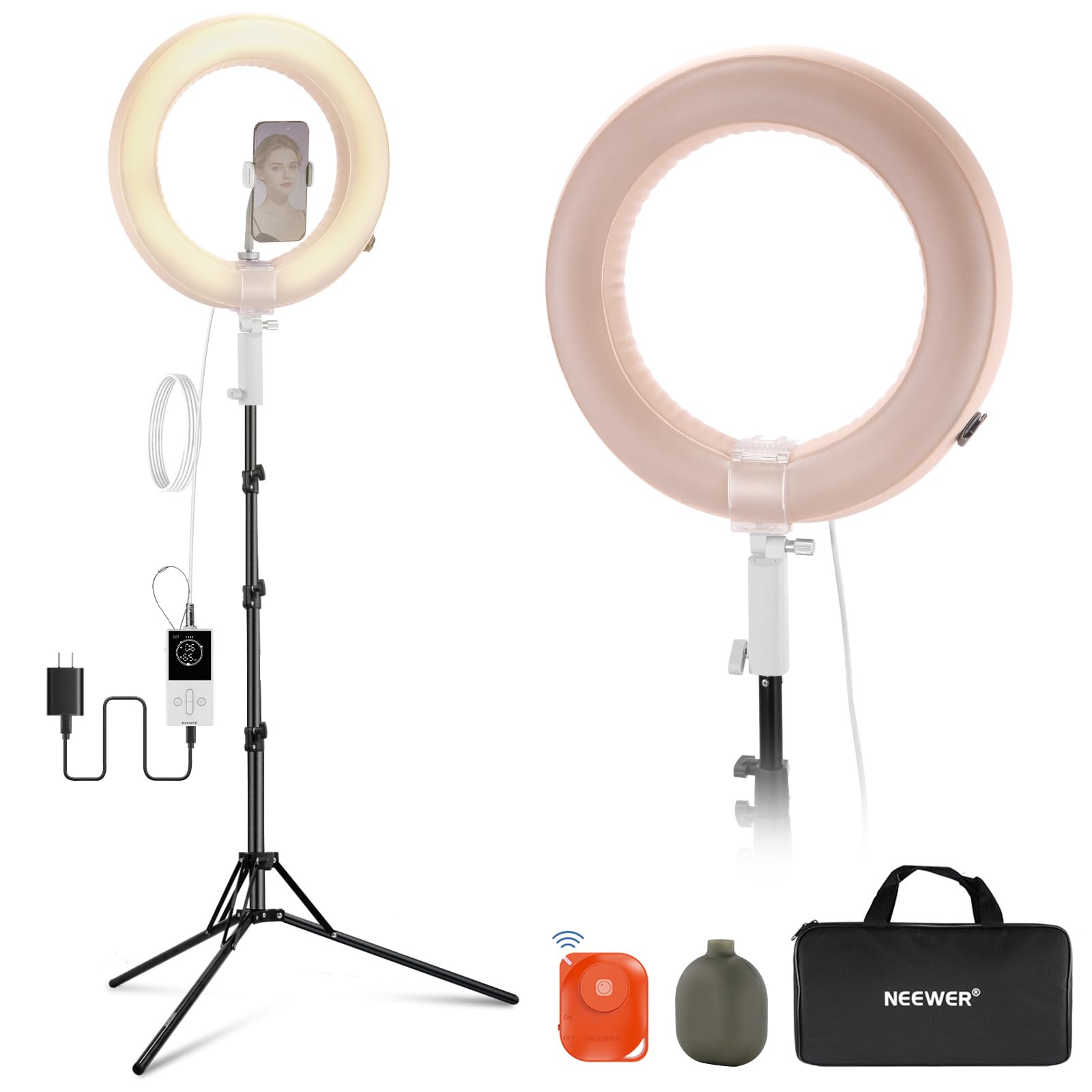 NEEWER RL-18 Ring Light 18inch Kit: 55W 5600K Professional LED with Stand — Amazon image 10