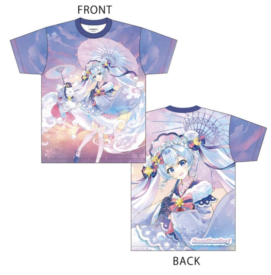 Amazon.co.jp: SNOW MIKU 2023 フルグラフィックTシャツ 雪ミク M5R 
