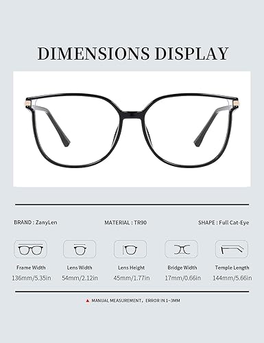 Miniatura 7 de Vintage Cat-eye Blue Light Blocking Glasses for Women, Lightweight TR90 Fashion Eyeglasses