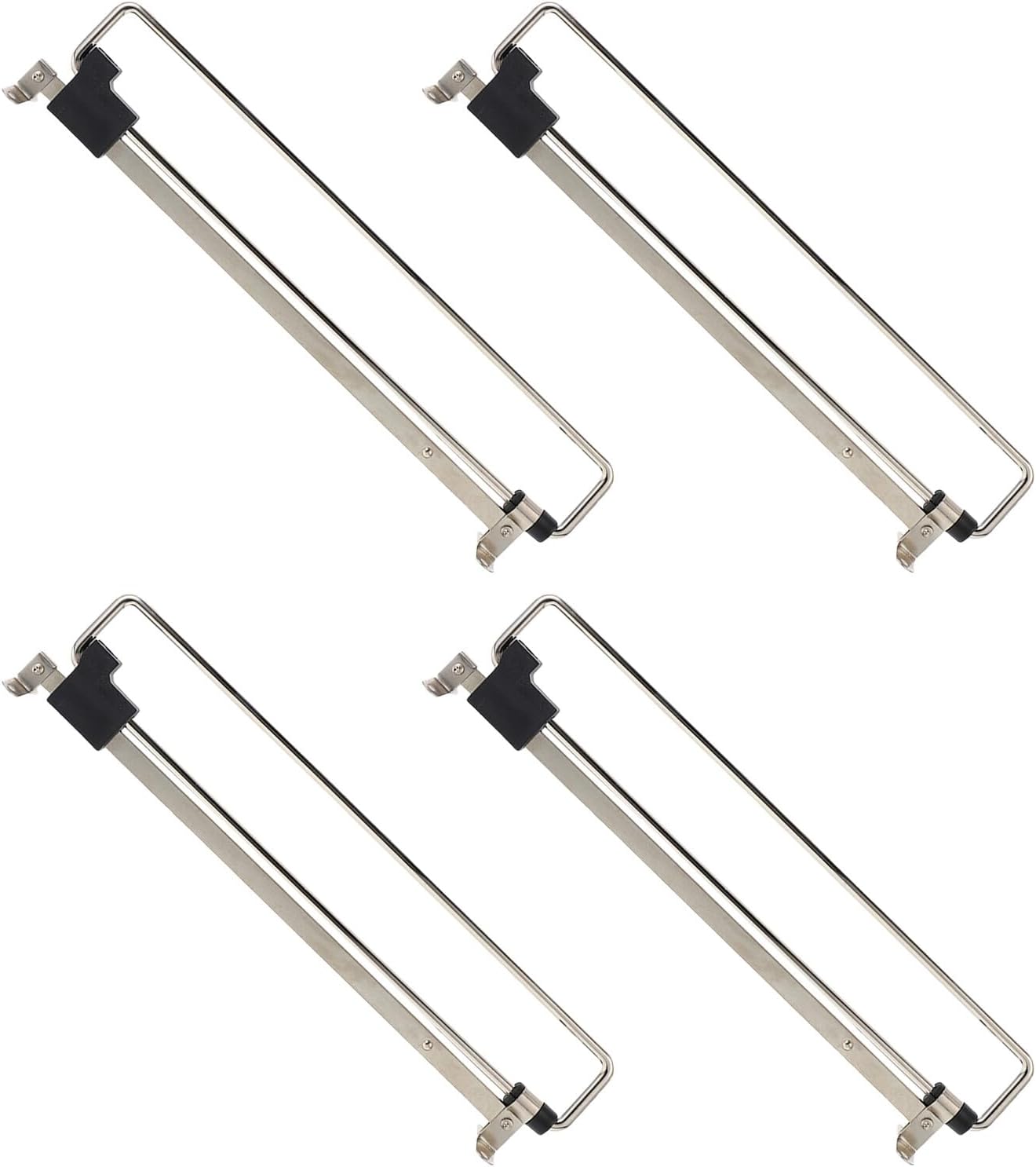 Unomor 4pcs Adjustable Retractable Clothes Hanging Rods, 11.6 Inch Metal Telescopic Wardrobe Rails for Closet Organization and Coat Pants Storage