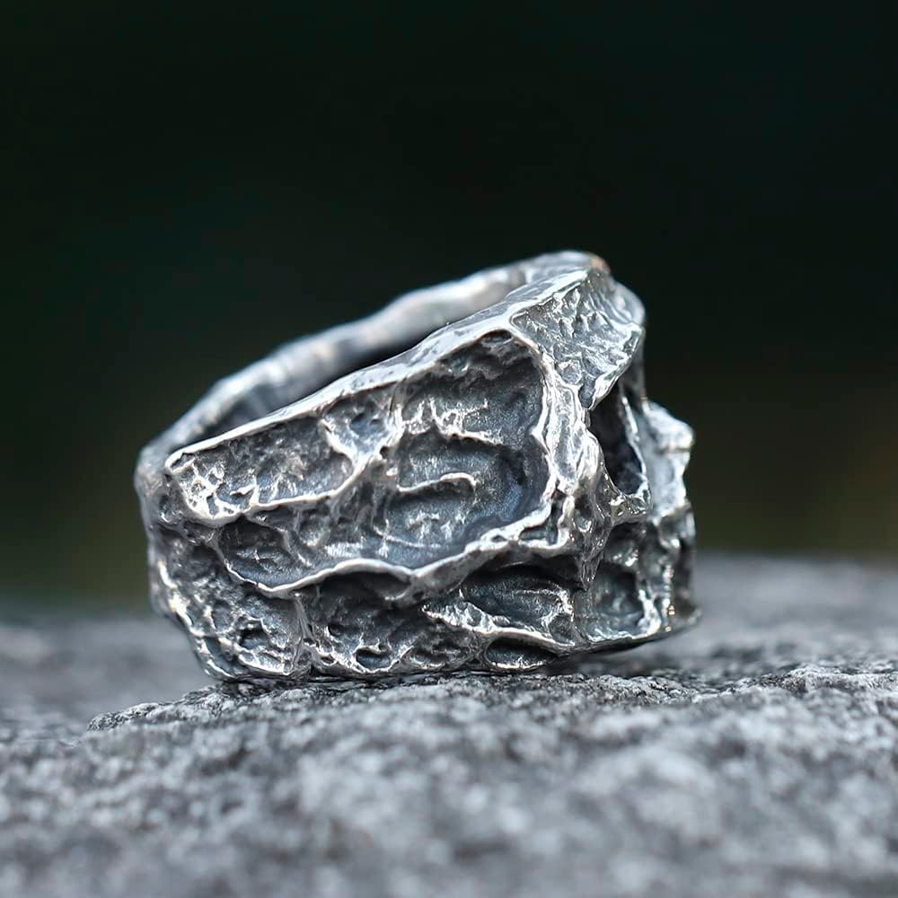 Skull Rings Stainless Steel Jewelry Edgy Chunky Death Ring for Men - Image 4