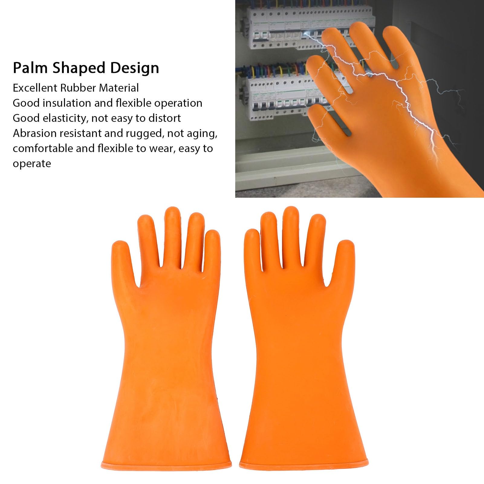 Gants isolés haute tension en caoutchouc, 1 paire, résistants aux coupures, imperméables, 20000v, pour électricien