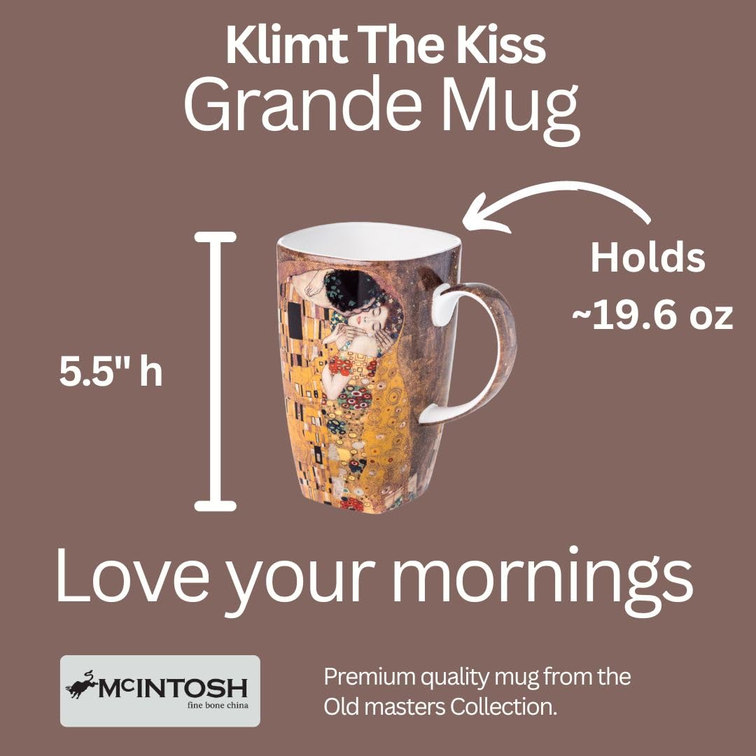 Amazon.com | McIntosh Gustav Klimt The Kiss Fine Bone China (19.6