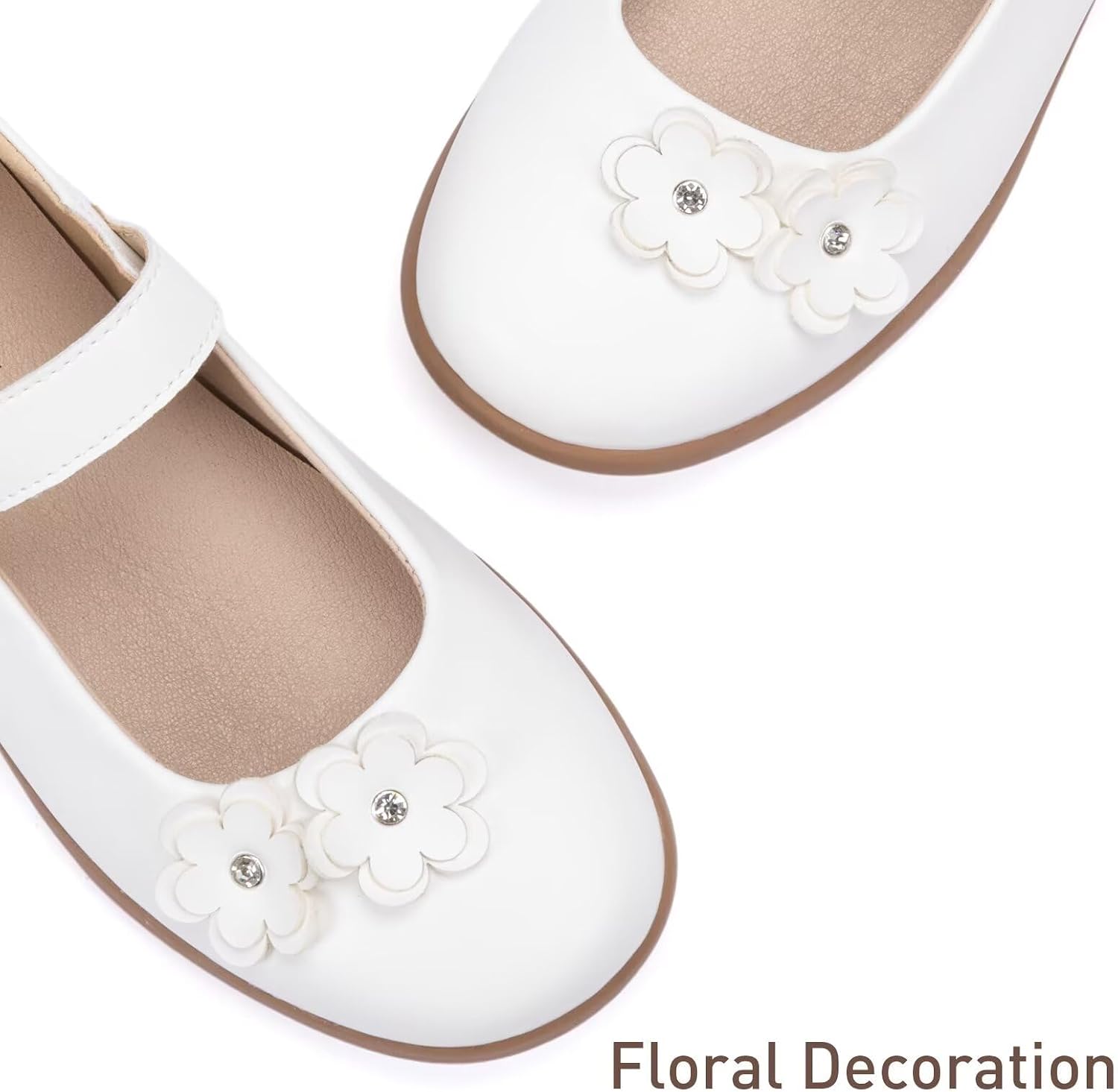 Frank Mully Girls School Shoes Mary Jane Flats Slip-On Uniform Dress Flats for Girl Toddler/Little Kid/Big Kid