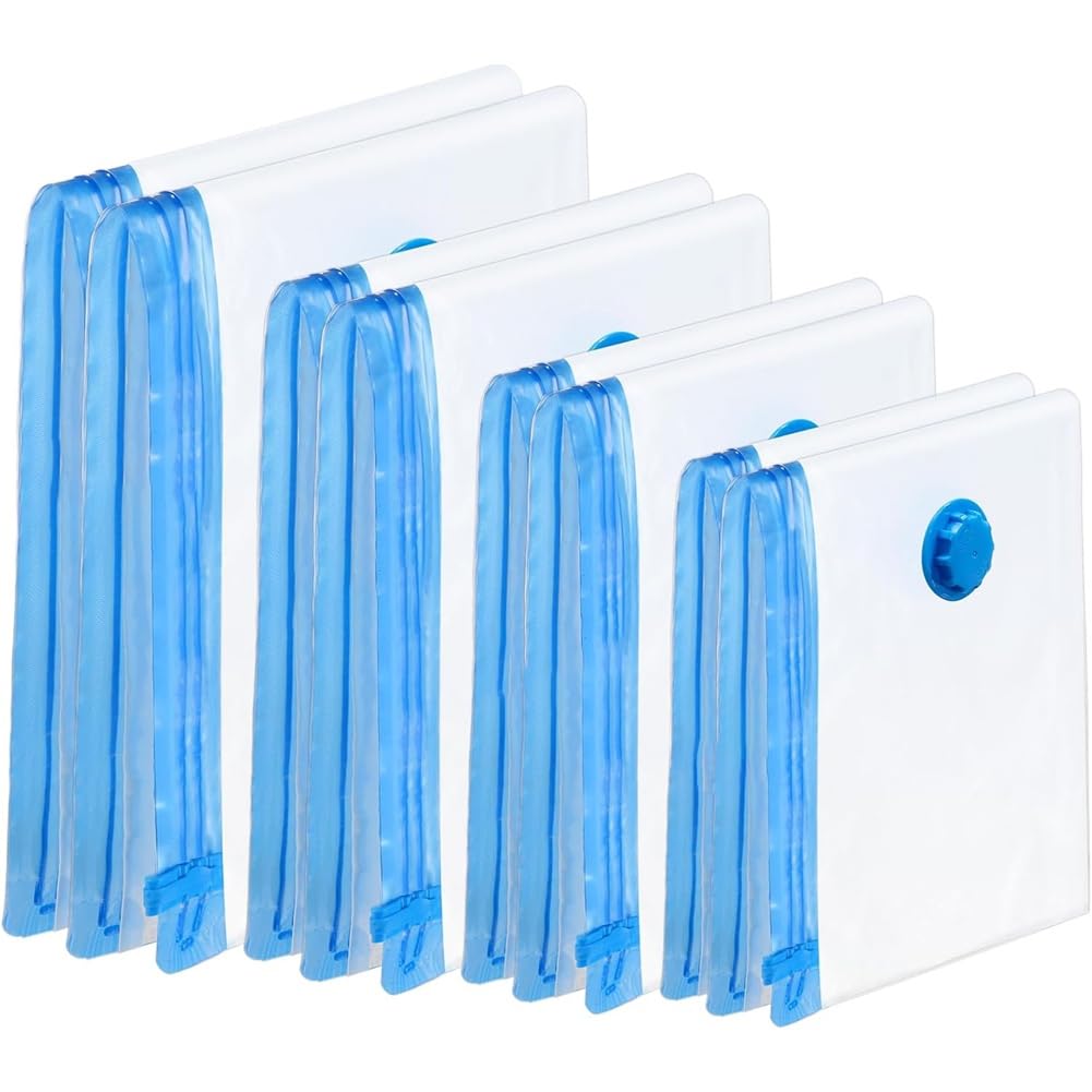 UDSKNV[KSL Reusable for Clothes, Duets, Bedding- 8pcs Acrylic Sealing Bags& Vacuum Storage Bags