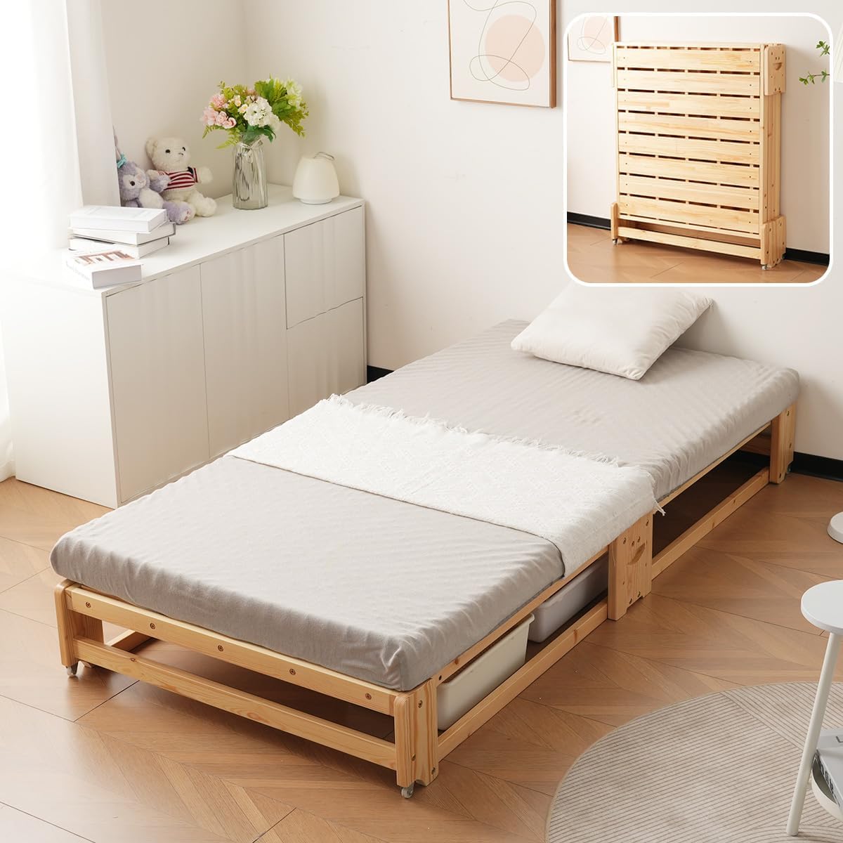 無印良品 ベッドフレーム下収納 大 オーク材 2つ 無印良品 ベッド