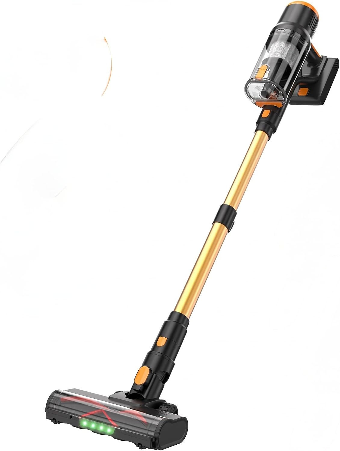Abuela's Choice Cordless Vacuum Cleaner, VeloStream 550 Motor with Jet Power Suction, Up to 55 Mins Runtime Stick Vacuum for Carpet and Hardwood Floor, HEPA Filter, LED Lights for Pet Hair & Home