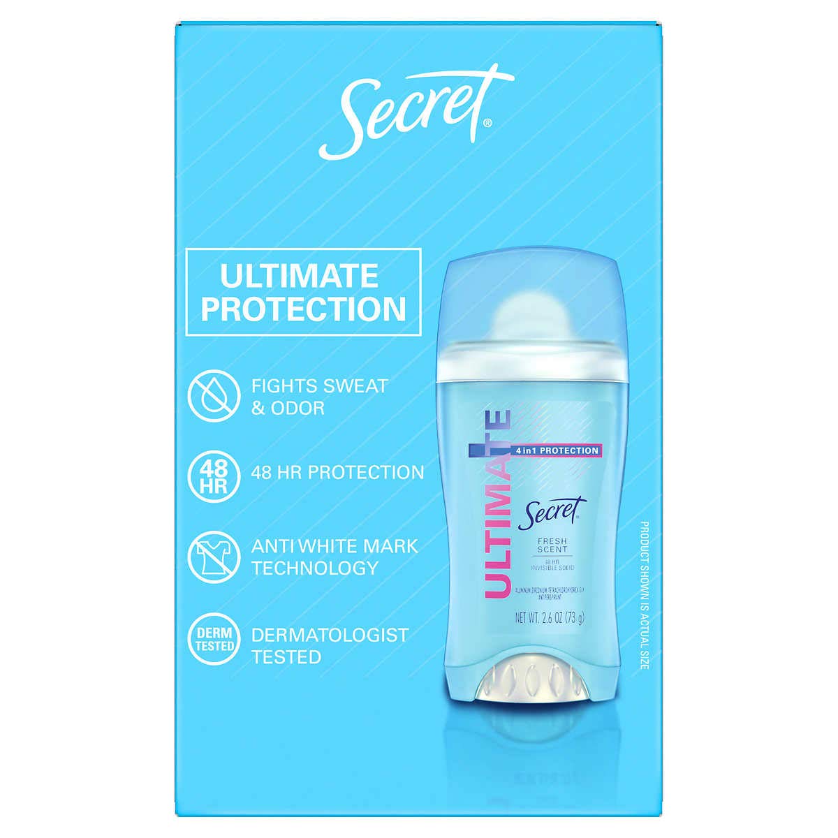 Secret Ultimate Protection Antiperspirant Fresh Scent 4 Pack /2.6 Ounce Net Wt 10.4 Ounce : Beauty & Personal Care