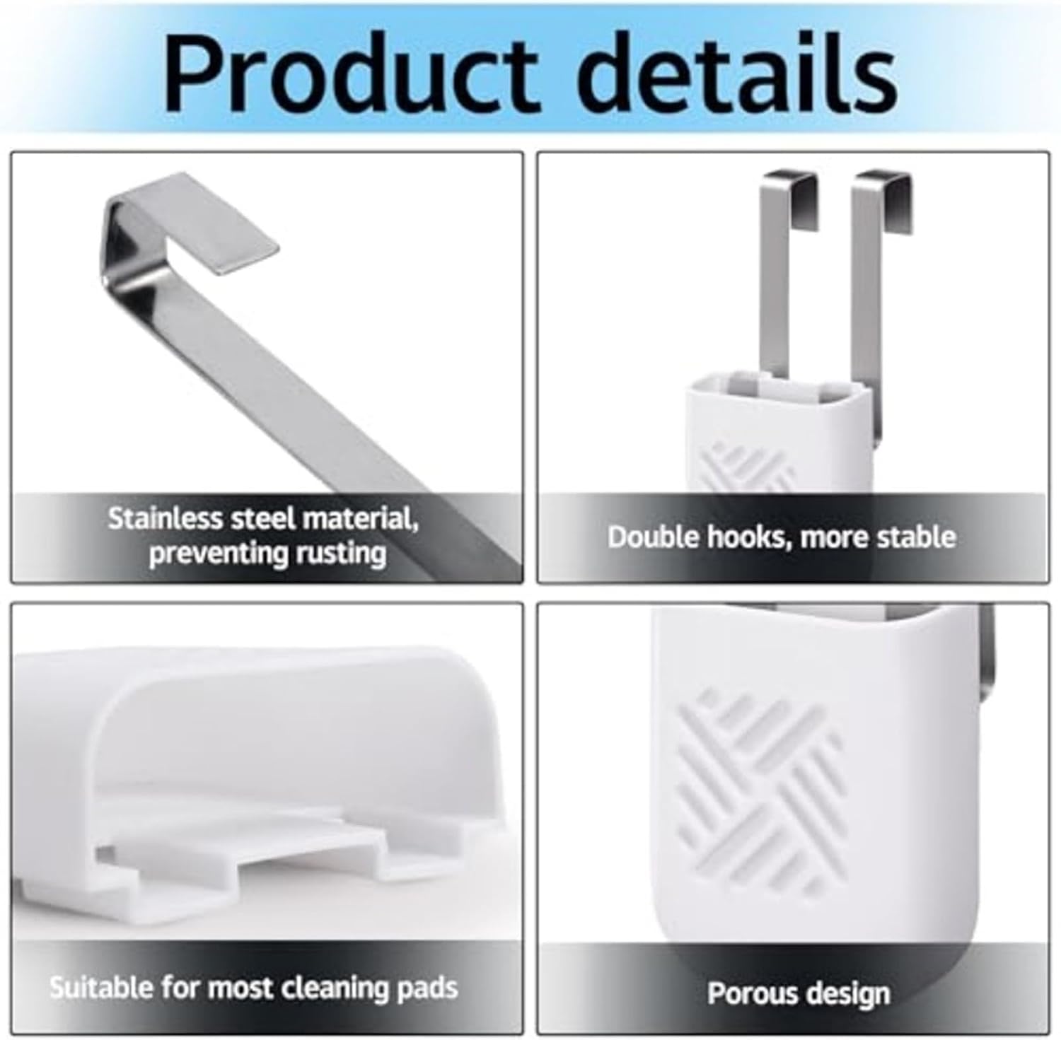Toilet Tank Tablet Holder, Cleaning Bracket Storage Rack, Durable Toilet Cleaning Tablet Holder, Bathroom Organizer for Hotel Home Apartment Workplace Restroom Residential Use