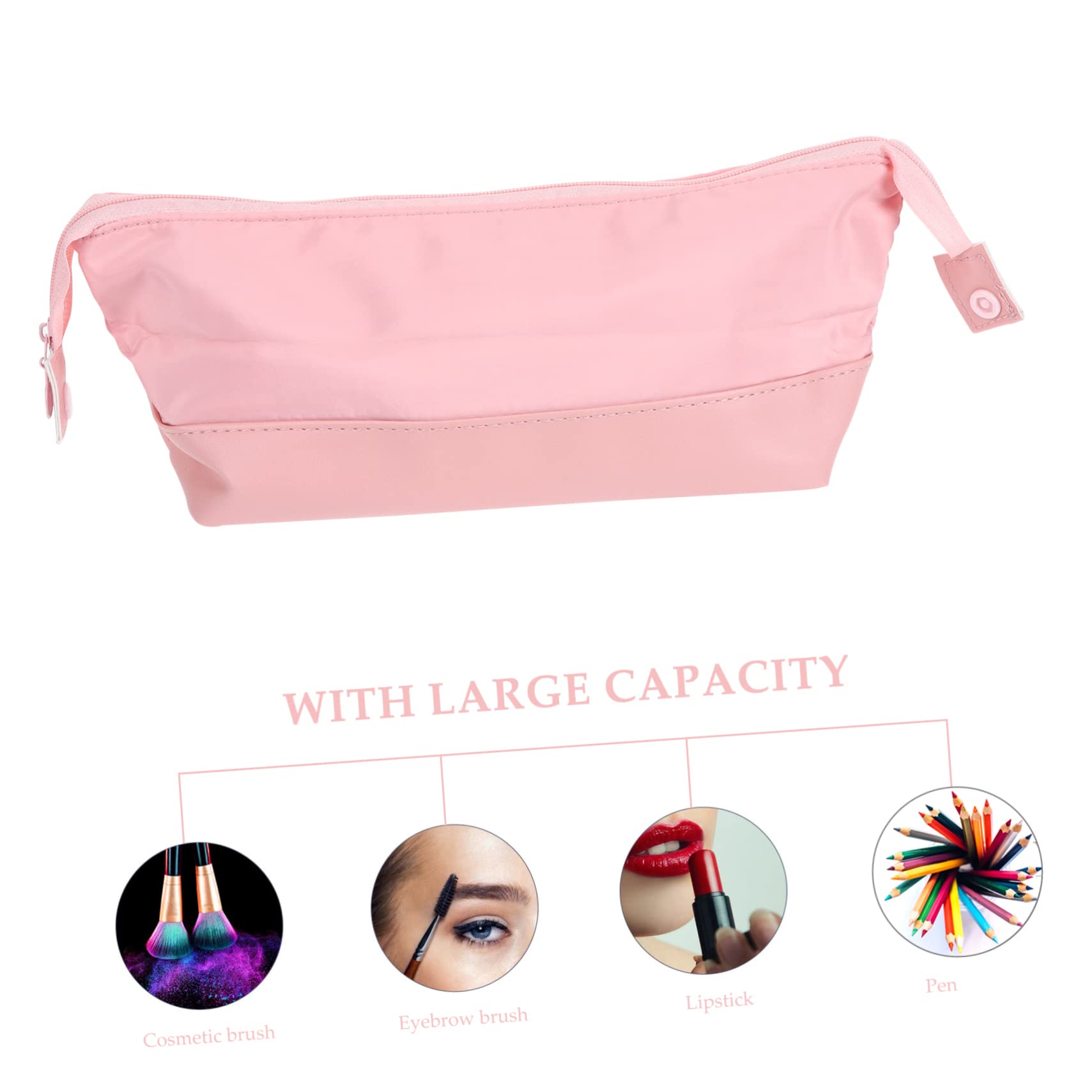 COHEALI 5pezzi Borsa Astuccio Multifunzionale Per Ragazze Astuccio Elegante Con Capacità Per Cancelleria e Trucco Delicato Per Scuola e Viaggi