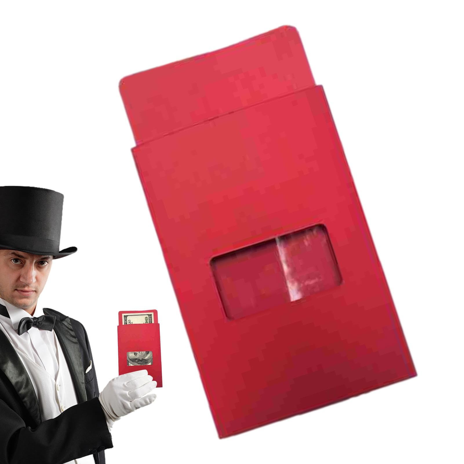 Troonz Red Envelope (Props Envelope + Note + Card) Magic Tricks For Kids,Magician Kit Envelope Magic Tricks - Envelope Change Into Bill Magic Trick, Close Up Illusions Props For Kids Adults Magic Kit