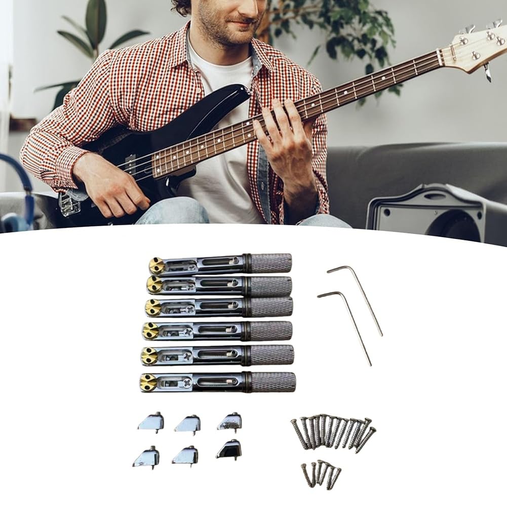 Kit di Ponte Testa A Ventola In Fisso per Chitarra Elettrica A 6 Corde