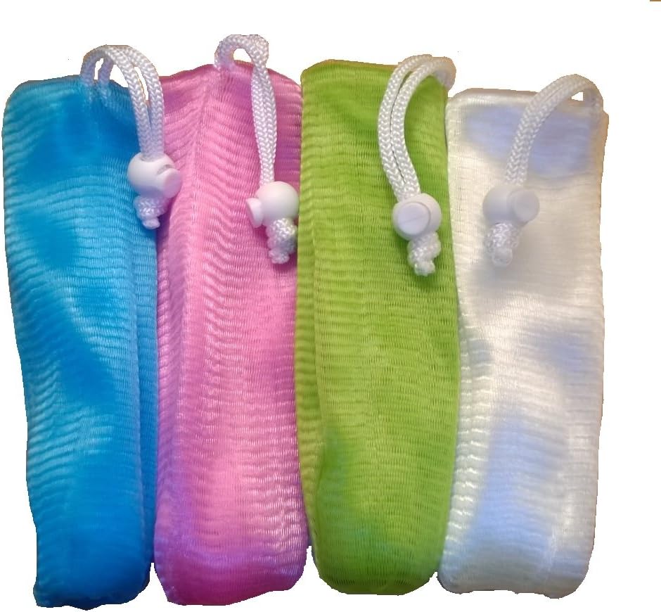 Exfoliating Mesh Soap Saver Bag Assorted Colors (4pk)