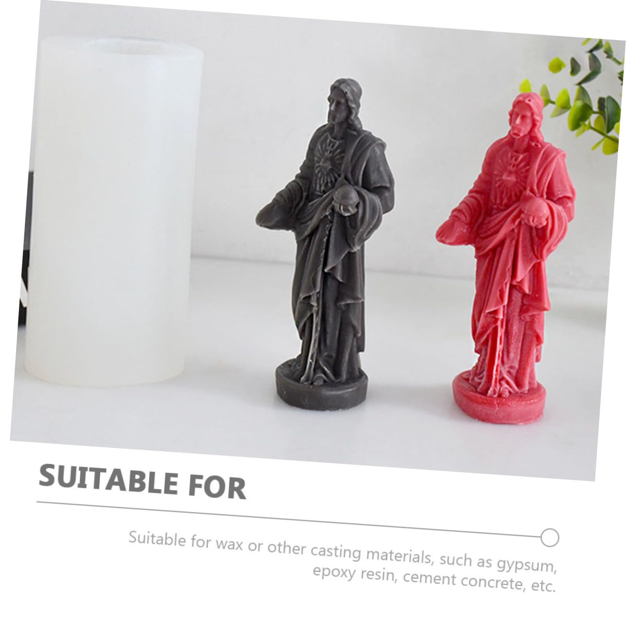 Silikonform und Bequem zu Verwenden Hitzebeständig für Kerzen in Jesus Form und Seifenformen aus Gips und Beton für Selbstgemacht Kerzenherstellung