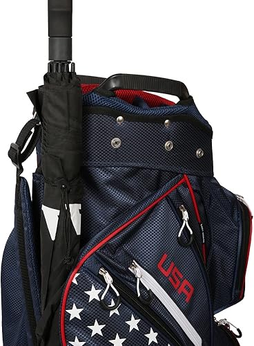 Miniatura 4 de Prosimmon Golf DRK - Bolsa para carrito de 14 vías, bandera de Estados Unidos