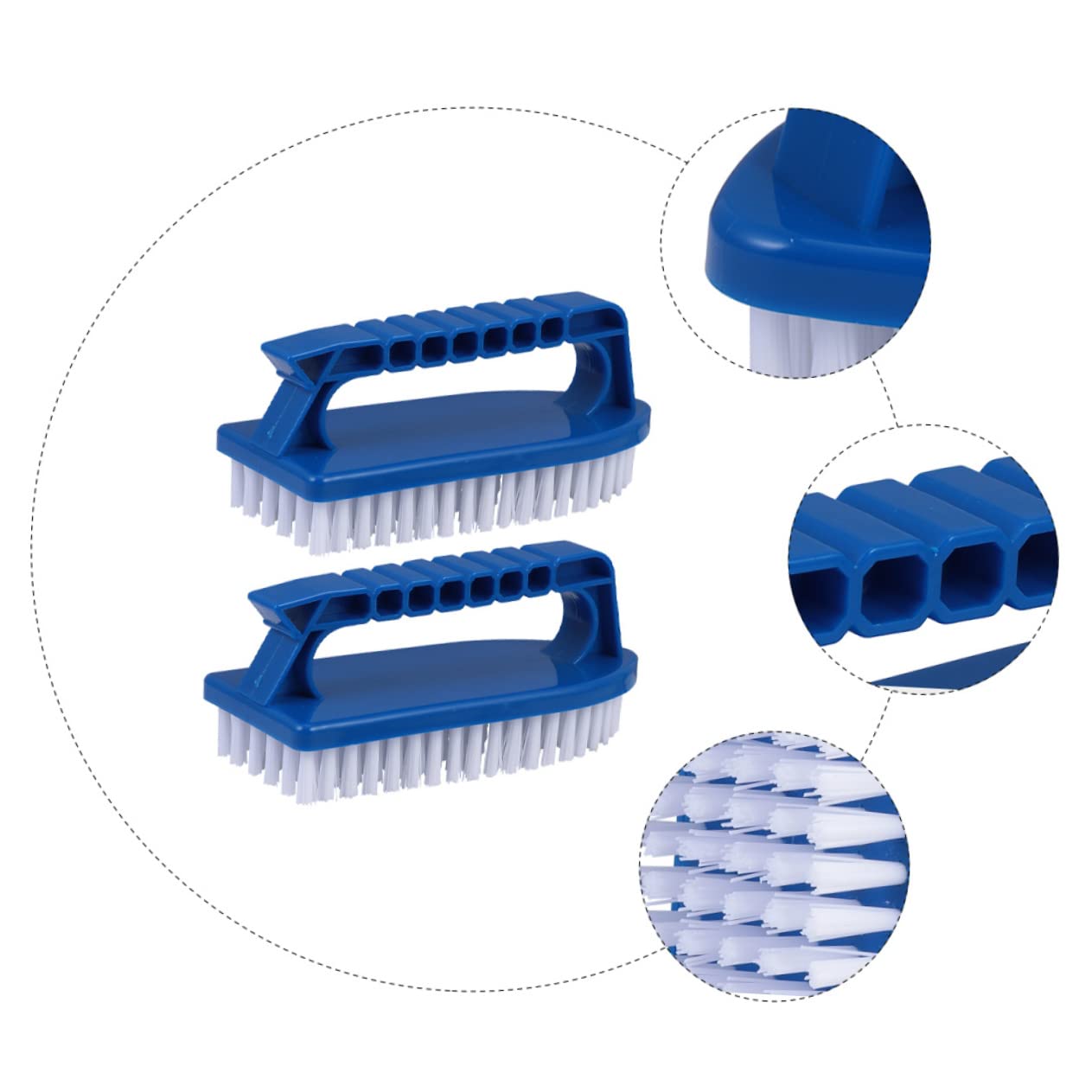 Kisangel Lot De 3 Brosses De Nettoyage Électriques pour Piscines Creusées Brosses Rondes À Prise Confortable 2 Pièces X 3