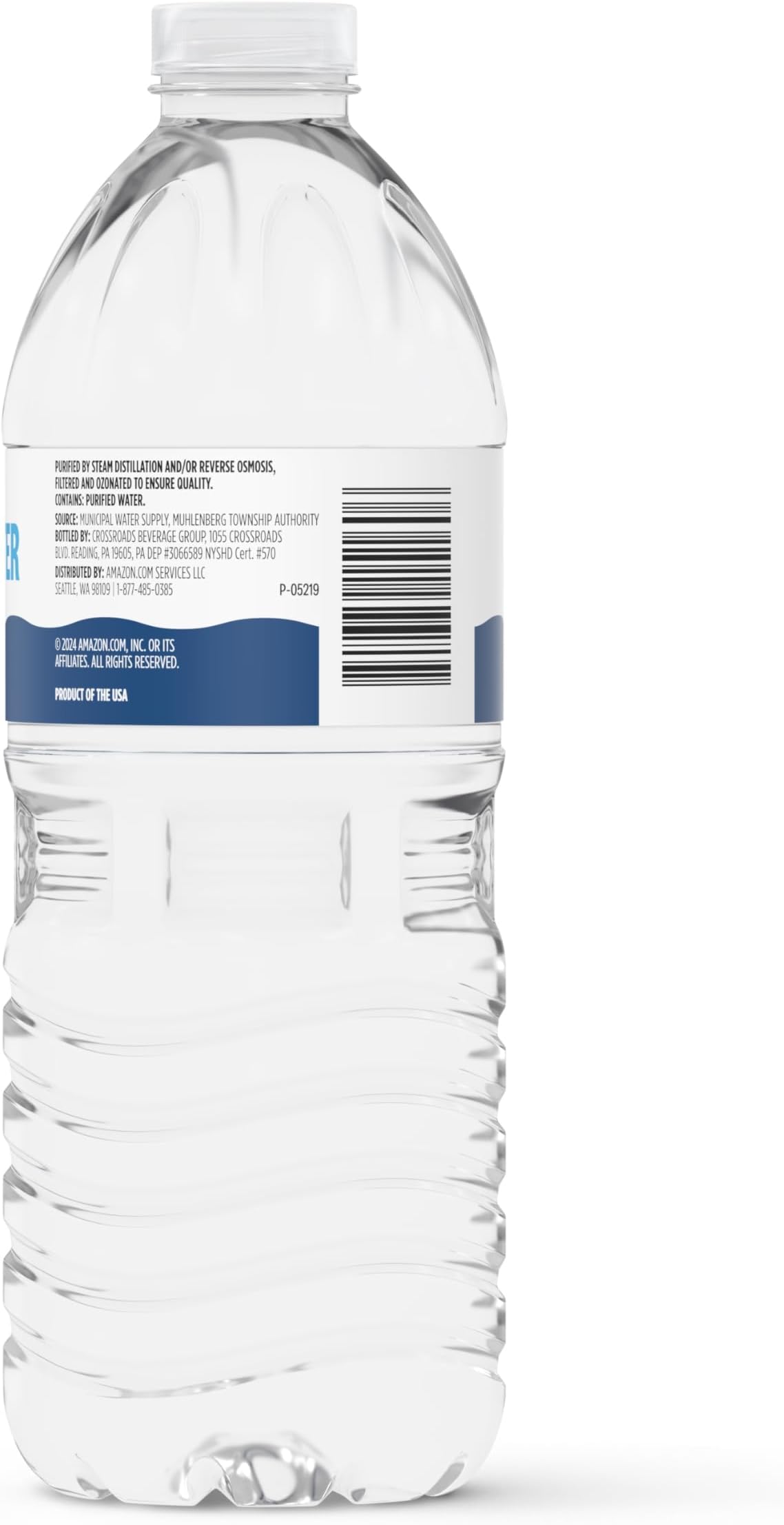 Amazon Grocery, Purified Water, 16.9 Fl Oz, 24 Ct (Previously Happy Belly, Packaging May Vary)