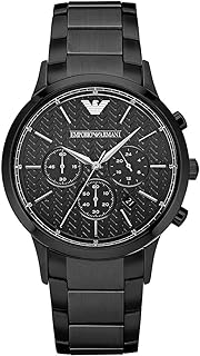 Emporio Armani Men\'s Chronograph, Stainless Steel Watch, 43mm case size