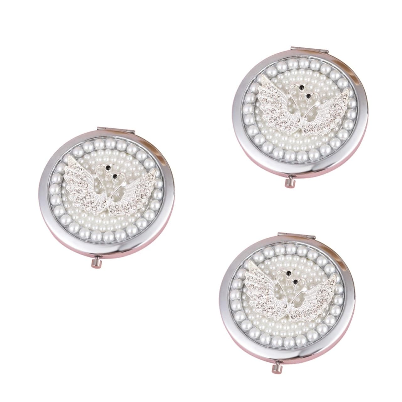 VICASKY 3 Pezzi Specchietto Portatile Doppio Design Pieghevole per Makeup Miniaturizzato per Viaggi e Borse per Speciali