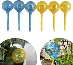 Plant Self Watering,Plant Watering Globes Glass Water Bulbs For Plants,6pcs 1.96inch S Size Automatic PVC Watering Globes（yellow&blue） (（yellow&blue）)