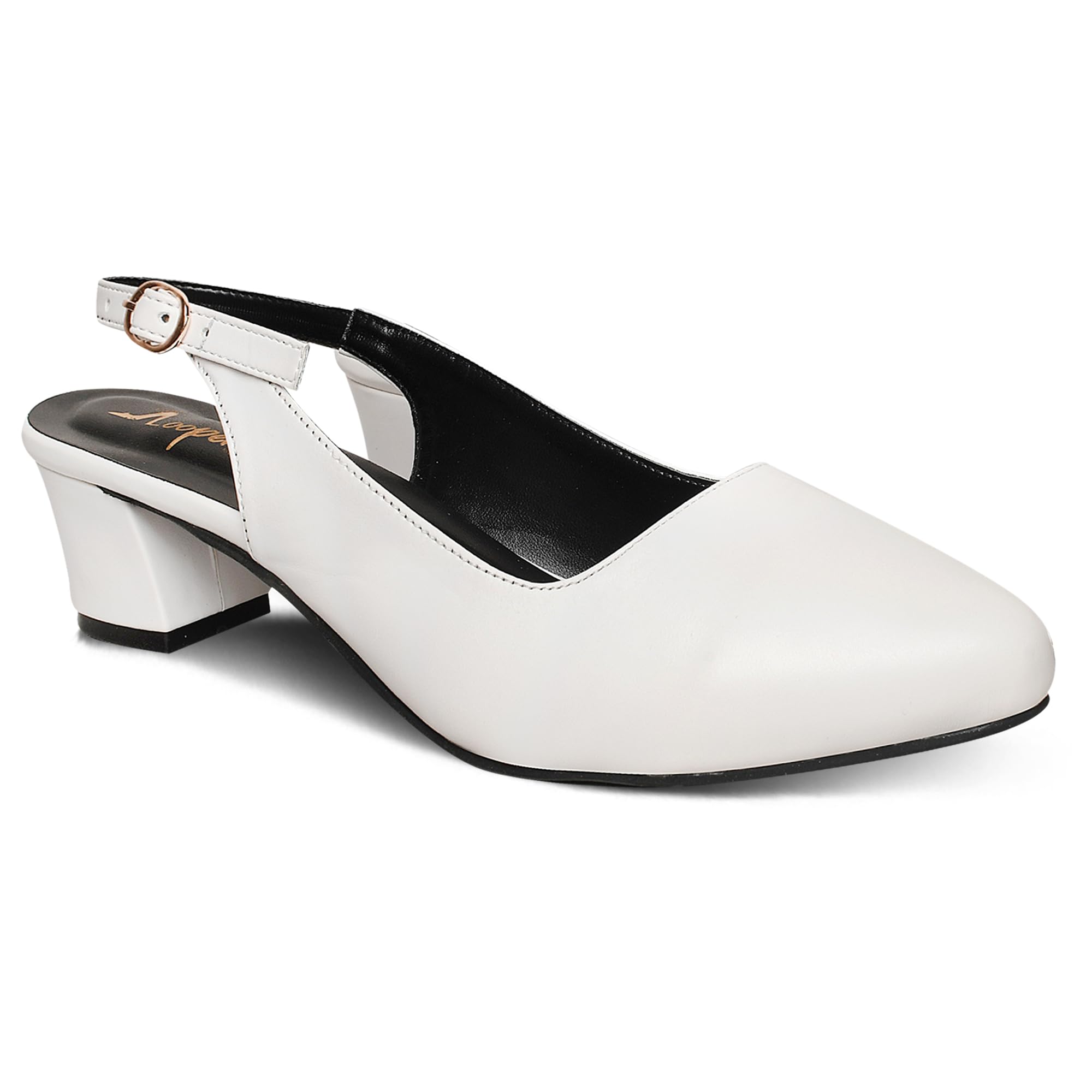 Looper Womens Slip On Casual Block Heel Pumps White (B0D35M76L8) Amazon Price History, Amazon Price Tracker