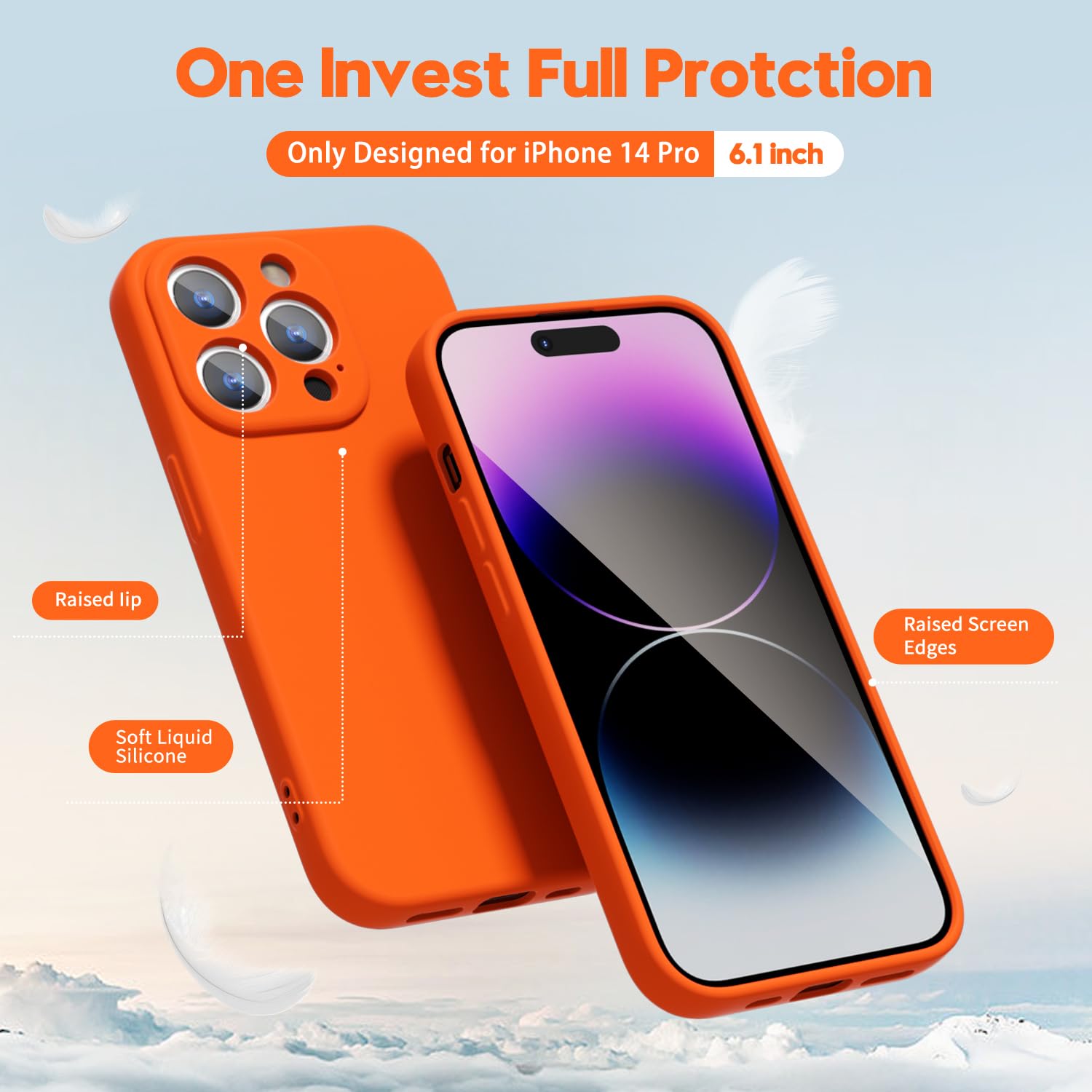 oakxco for iPhone 16 Pro Max Case Liquid Silicone, Soft Rubber Gel Elegant Aesthetic Basic Simple Cover, Cute Thin Slim TPU Matte Solid Color Plain Smooth Case for Women Girl, Light Pink — view 1056