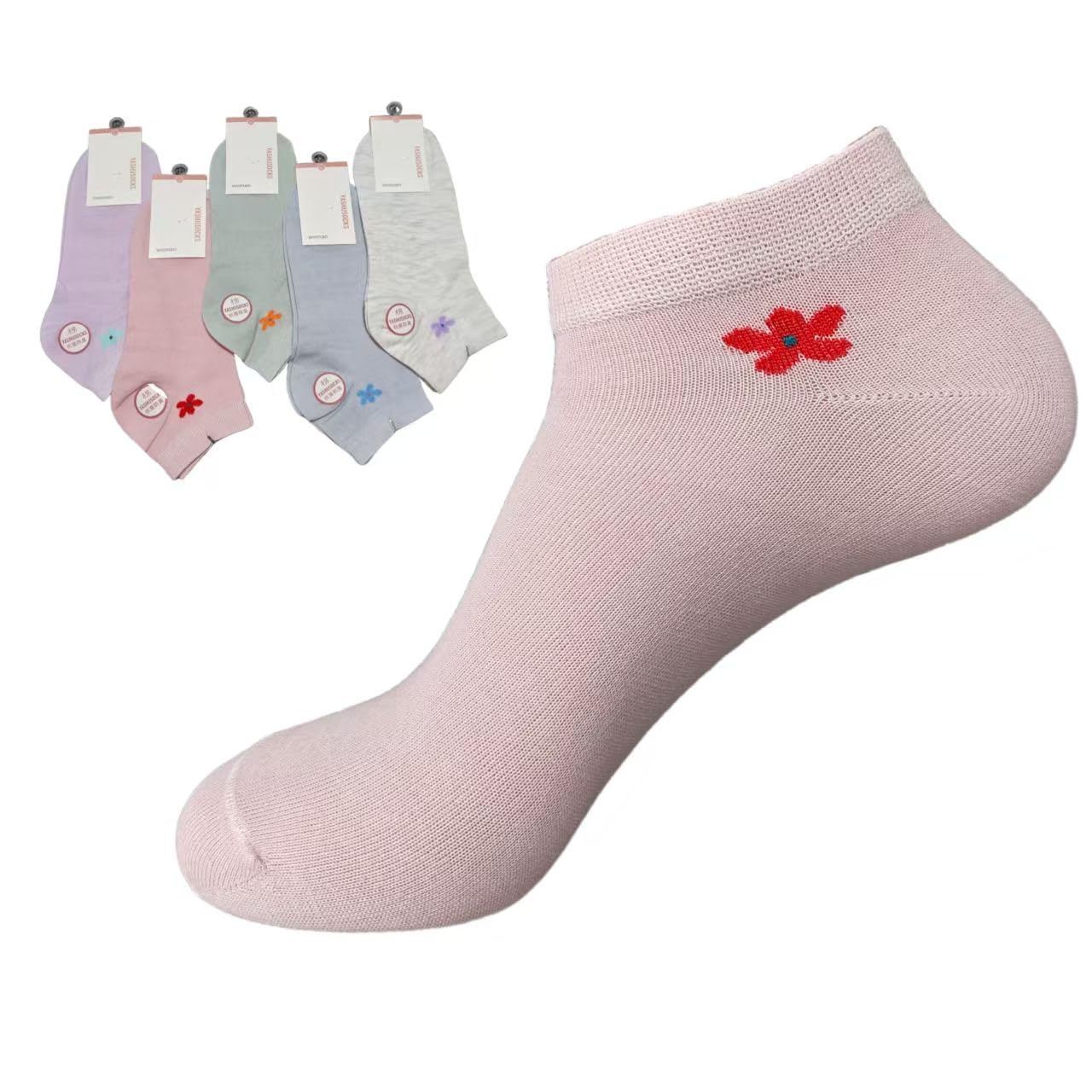 Low Cut Ankle Socks for Girls & Women | Soft Breathable Cotton Blend Socks | Anti-Slip, Sweat-Absorbent | Comfortable Socks for School, Sports & Casual Use |-image-0