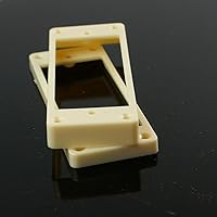 Vista 6 de Mini anillos de montaje Humbucker para puente y cuello, crema de fondo curvado (juego de 2)
