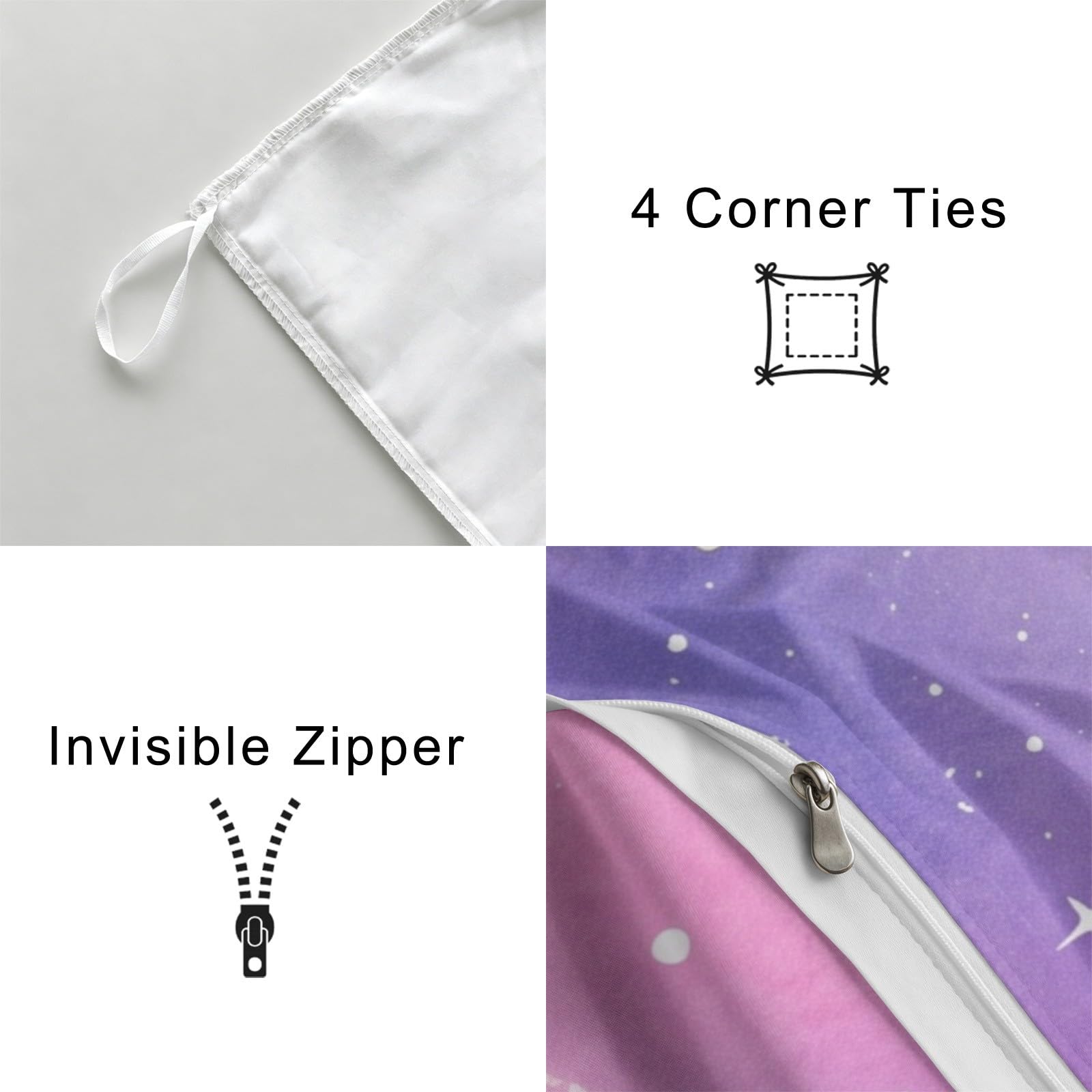 Juego de funda de edredón reversible de microfibra con dibujos animados de