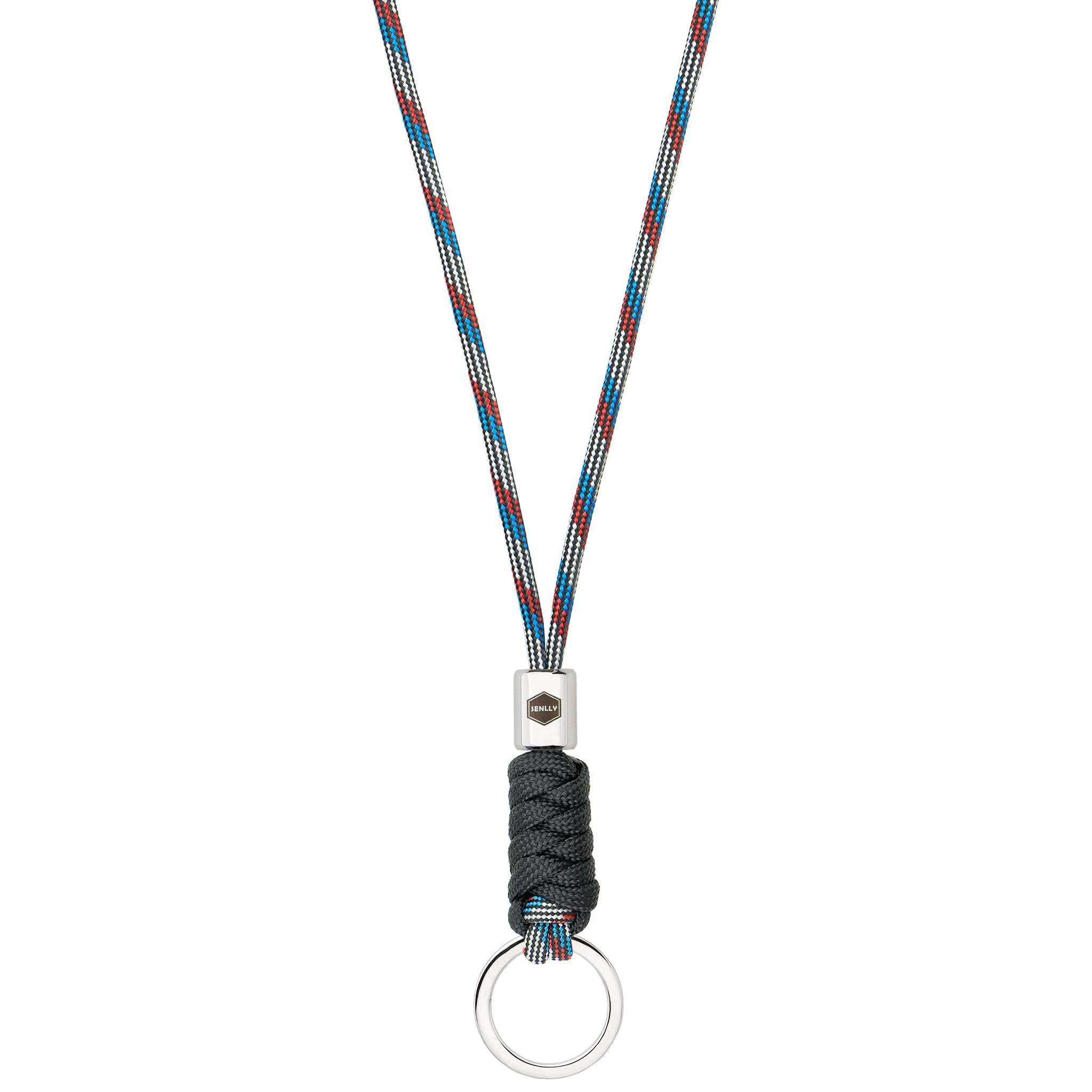 SENLLY Neck Lanyard Keychain for keys, Cell Phone, ID Badge Holder, Paracord Braided Design with Stainless Steel Hardware