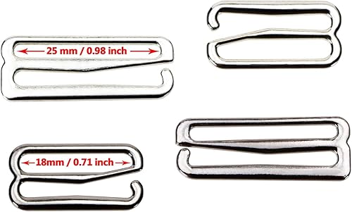 Miniatura 2 de Tupalizy 2 tamaños de ganchos de metal para brasier de traje de baño de repuesto para coser bikini halter traje de baño, parte superior de traje de