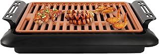 Gril électrique, Gril électrique d'intérieur Gril de barbecue Gril d'intérieur lavable au lave-vaisselle Antiadhésif pour la cuisine pour le restaurant pour la fête pour la maison(pink)