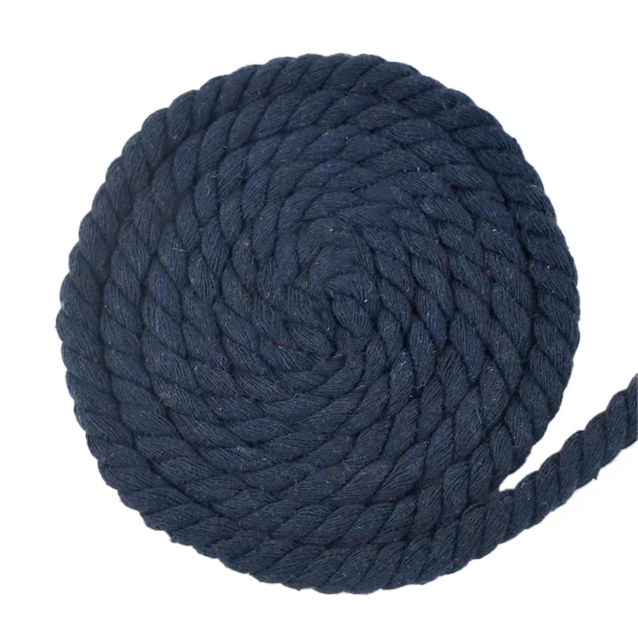 Twisted Cotton Cord 5Meters 5-20mm 3 Shares Twisted Cotton Rope Colored Weave Cords Macrame Ropes Craft Materials(Color 18,20mm-2Meters)