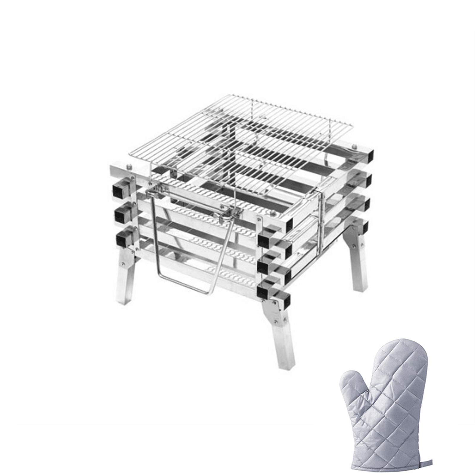 Griglia per barbecue da tavolo per picnic in giardino Griglia a carbone per feste Griglia a carbone premium Griglia in ghisa Grandi picnic Griglia per barbecue all'aperto Scaffale per esterni piccol