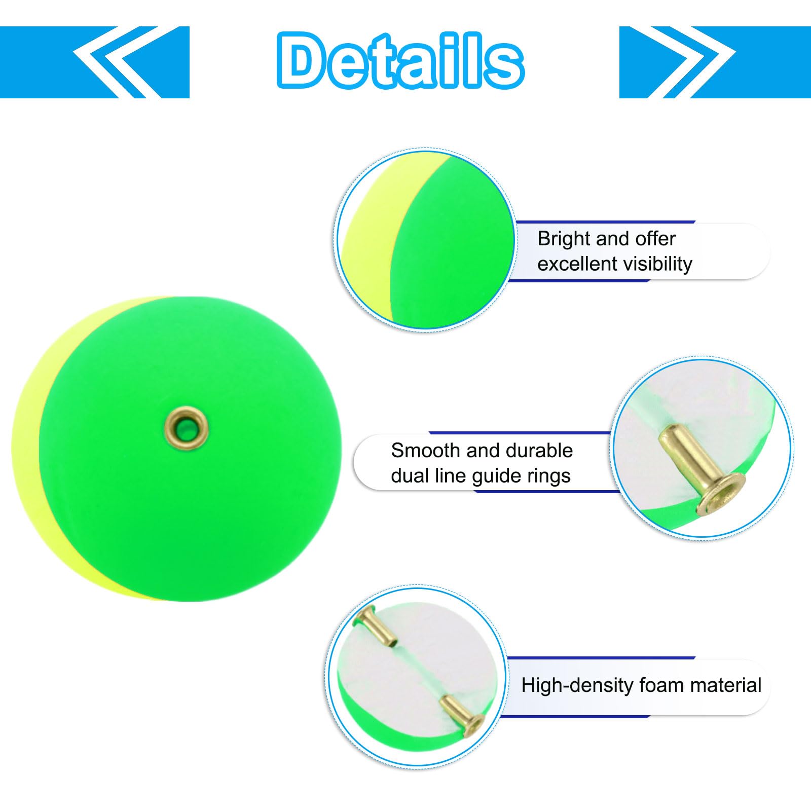 PATIKIL Fishing Bobber 30mm/1.2 Inch Dia, 12 Pack Slip Foam Floats Buoy Rig Stoppers for Crappie Trout Bass Fishing Red,Green - Image 3