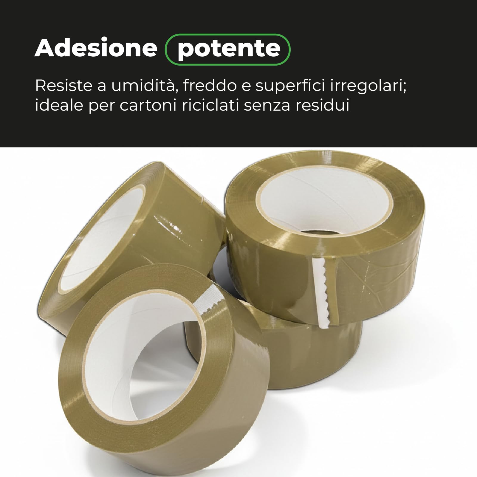 Nastro Adesivo Avana in PPL 50 mm x 66 m - Imballaggio e Chiusura Cartoni, Adesione Duratura per Spedizioni, Magazzino e Traslochi, 36 Rotoli