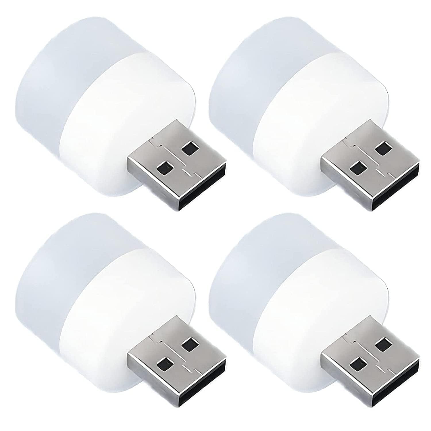 Portable USB LED Night Light Bulb | Mini Plug-in Warm White USB Lamp for Power Bank, Laptop, Car & USB Adapter | Compact Night Light for Bedroom, Bathroom, Kitchen, Camping, Reading & Travel (4 Pcs)-image-25