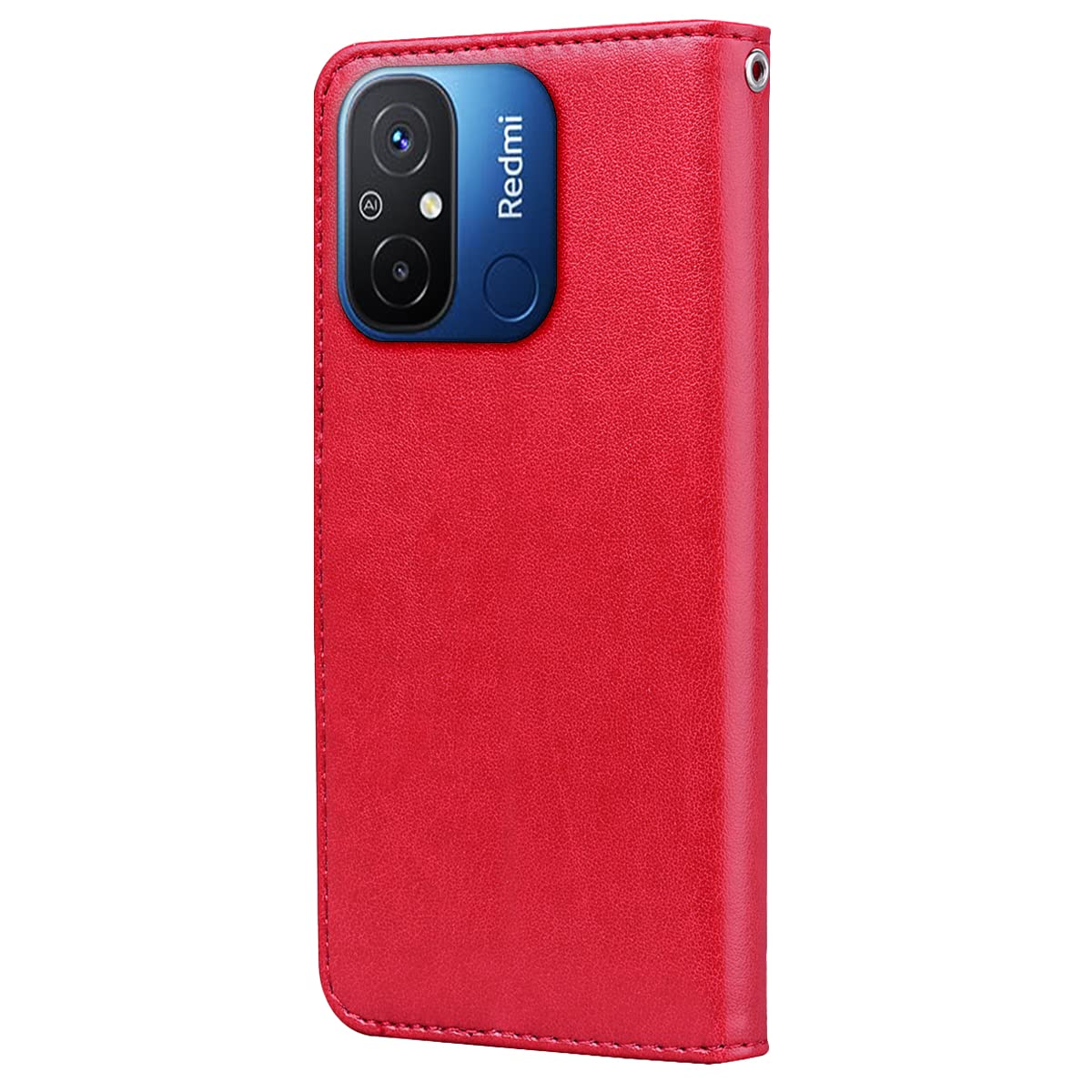 RankOne Custodia in Pelle per Realme 12 (4G) / Realme 12+ 5G / Realme 12Plus 5G (6.67 Inches), Cover a Portafoglio con 3 Fessure per Carte 1 Tasca Portamonete Motivo Quadrifoglio - Oro rosa