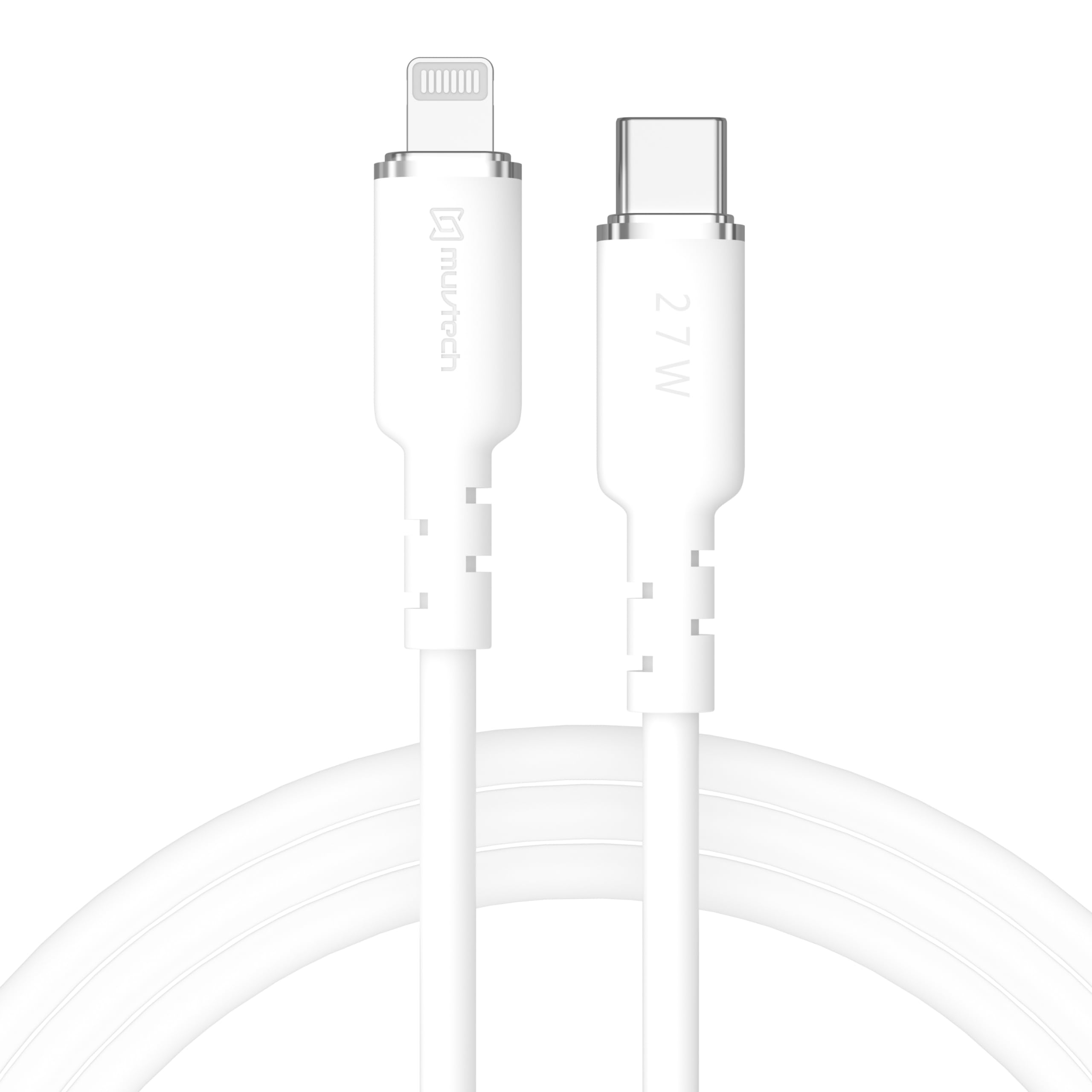 Muvtech 1.5m 27W USB-C to LGHT PD Fast Charging Cable |Efficient, Rapid charging compatible with your iPhone or other devices.| Fast Charging capabilities, convenience, and durability. (White) (B0CM9B184G) Amazon Price History, Amazon Price Tracker