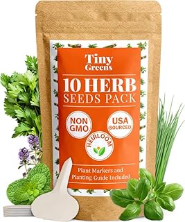 Herb Seeds Vault [10 Variety - 3000 Seeds]- Heirloom Non GMO - Herbs Seeds for Planting for Indoor and Outdoor | Herb Gard...