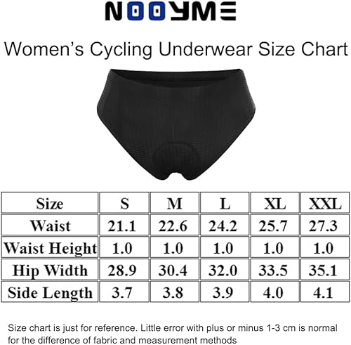 Miniatura 5 de NOOYME - Ropa interior de ciclismo para mujer, diseño 3D, acolchado