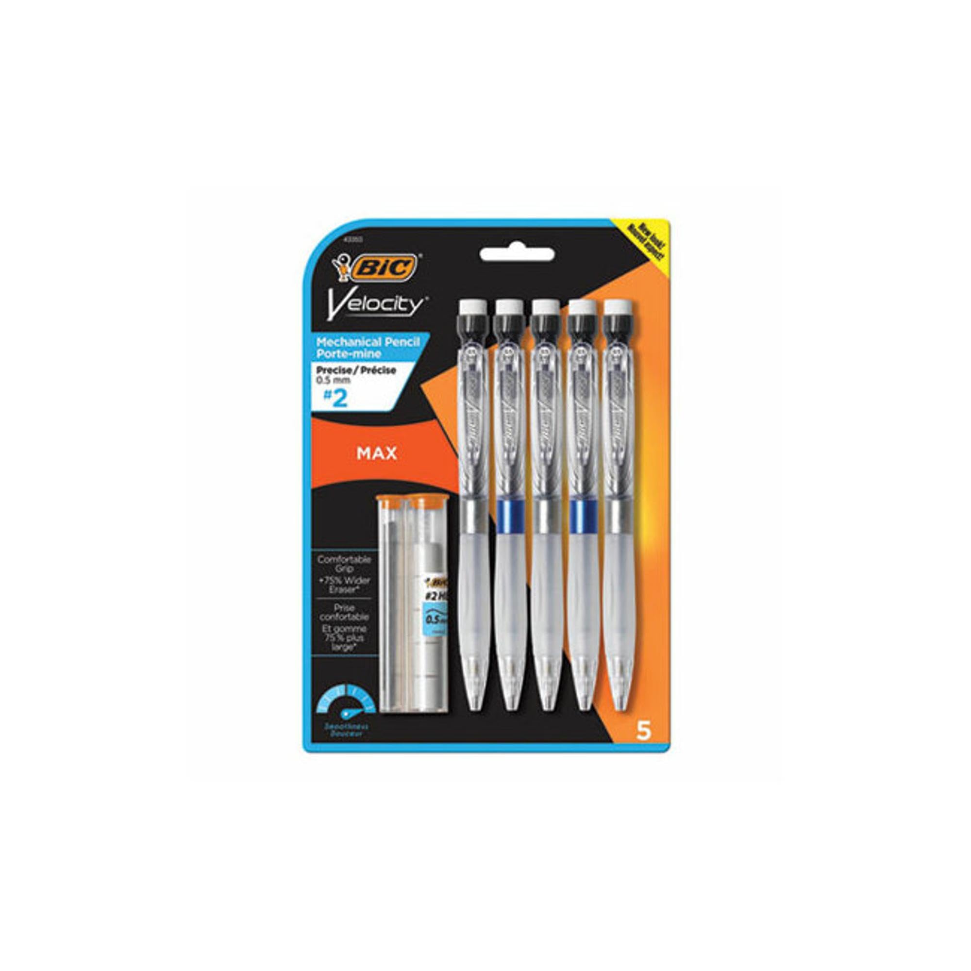BIC MPMX5P51 Velocity Max Pencil, HB2, No. 2, 0.5 mm